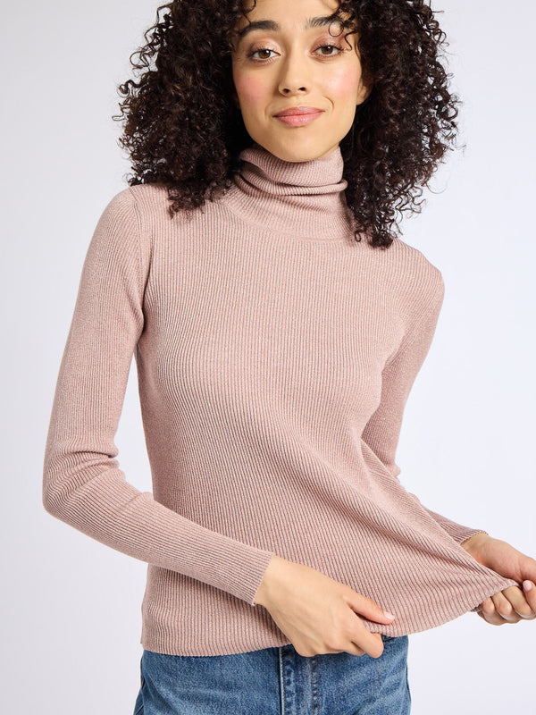 Briar Turtleneck in Dusty Rose — view 1