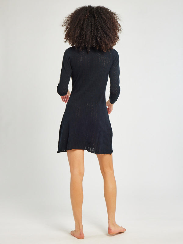 Eloise Sweater Dress in Black — view 4