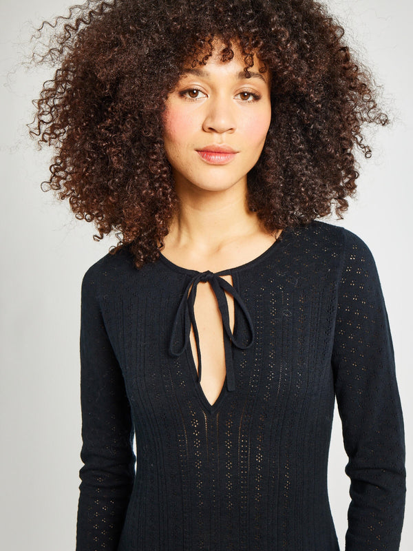 Eloise Sweater Dress in Black — view 9
