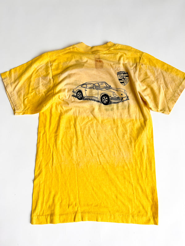 1970s-80s Porsche Single-Stitch Tubular Tee - Yellow — view 3