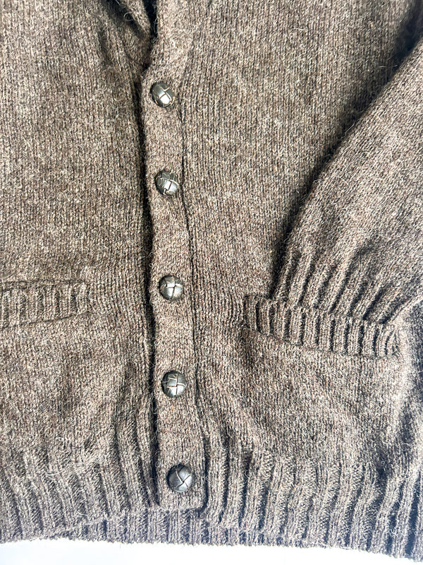 1980s Eddie Bauer Shawl-Collar Wool Cardigan, Suede Elbow Patches, Leather Buttons - Seattle, USA — view 5