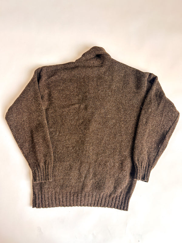 1980s Eddie Bauer Shawl-Collar Wool Cardigan, Suede Elbow Patches, Leather Buttons - Seattle, USA — view 4