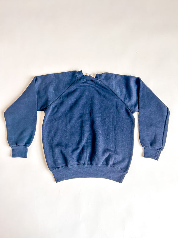 Vintage Bassett-Walker Raglan Sweatshirt Made in USA - Navy — view 4
