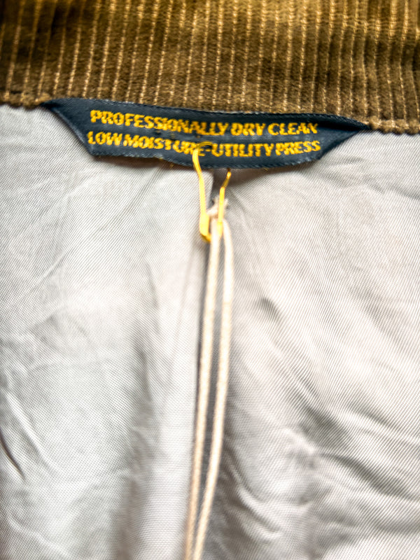 1980s-90s Lands' End Charter Collection Corduroy Blazer, Made in USA - Brown-Green — view 8