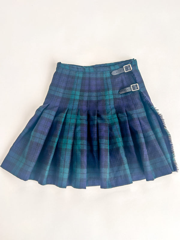 Vintage Geoffrey (Tailor) Black Watch Kilt Skirt, Pure New Wool - W24-27" — view 7
