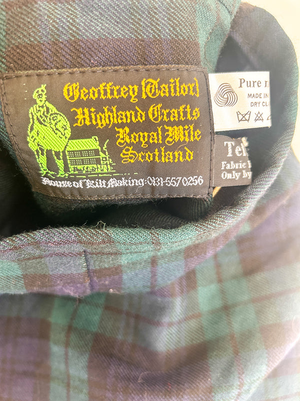 Vintage Geoffrey (Tailor) Black Watch Kilt Skirt, Pure New Wool - W24-27" — view 5