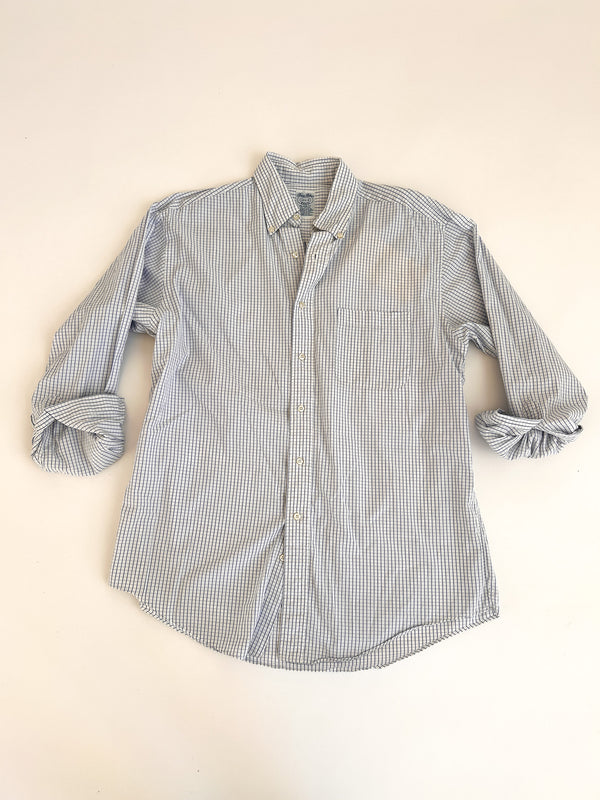 Vintage Brooks Brothers Makers Windowpane Oxford, Made in USA — view 6