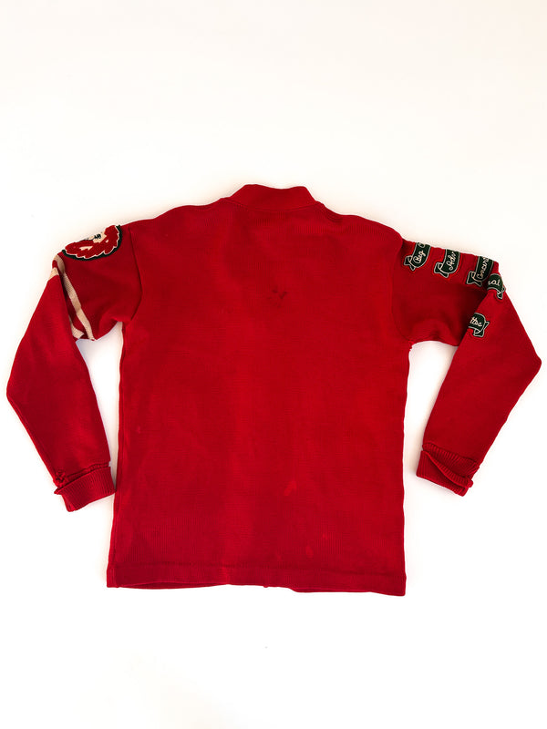 1978 Traci Eubanks Choir Letter Cardigan, Red Wool - Phoenix-Mesa, Arizona — view 15