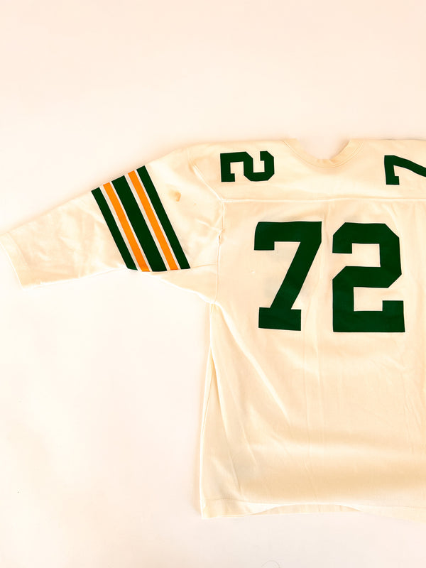 Vintage Russell Top Teams #72 Football Jersey, Efinger - Green and Orange — view 8
