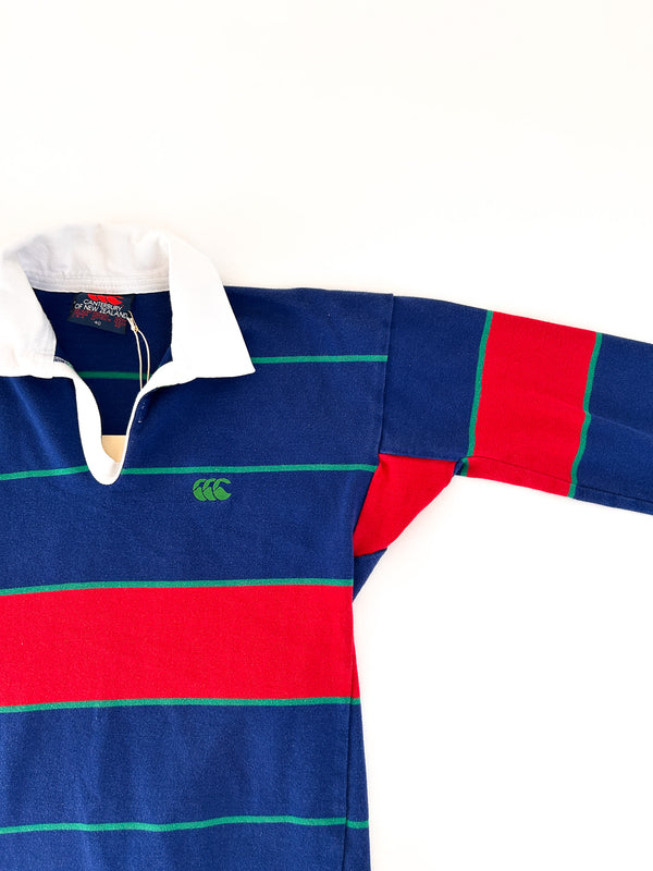 Vintage Canterbury of New Zealand Rugby Shirt - Navy, Red and Kelly Green — view 3