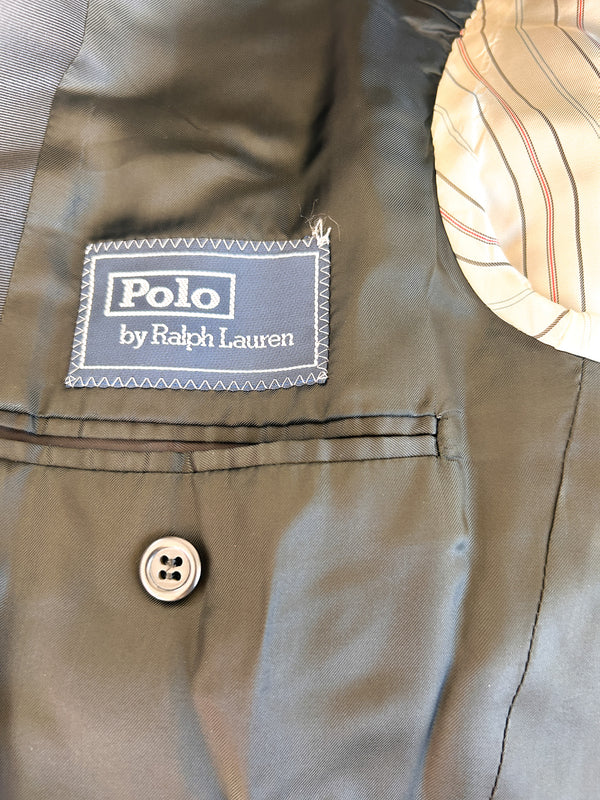 Vintage Polo by Ralph Lauren Black Dinner Jacket - Extra Fine Virgin Wool, Made in Italy, 39R — view 6