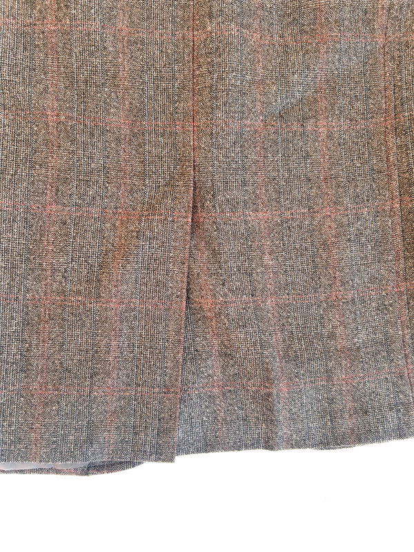 Vintage Brooks Brothers Makers Brown Windowpane Tweed Jacket - Union Made in USA before 1976, 39 Short — view 9