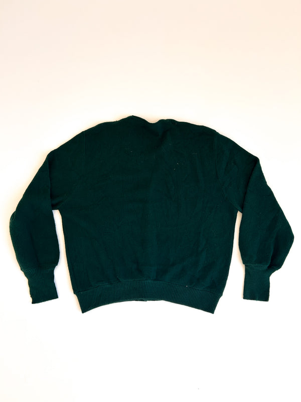 1963-74 Arnold Palmer by Robert Bruce Forest Green Cardigan - ILGWU Union Made in USA, M — view 6