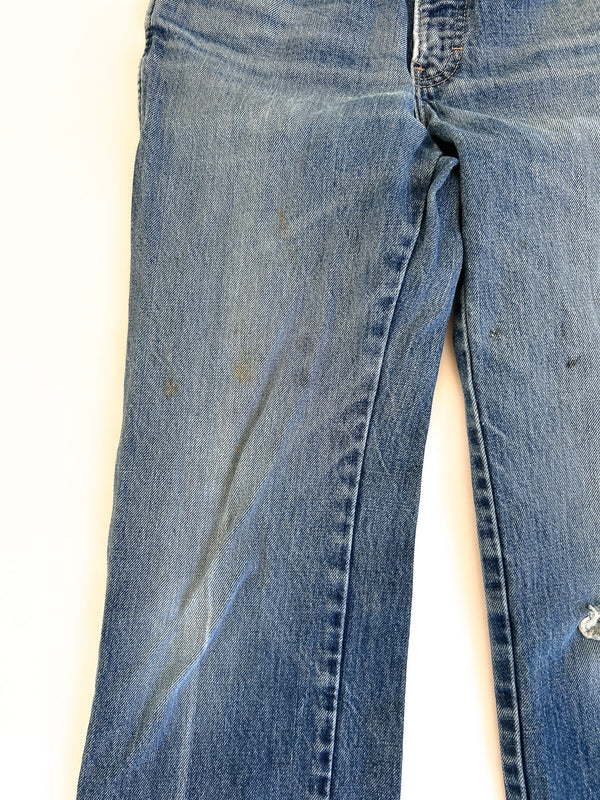 Vintage Calvin Klein Jeans, Cream and Red Back Patch - 100% Cotton, Made in USA, Size 31 — view 7