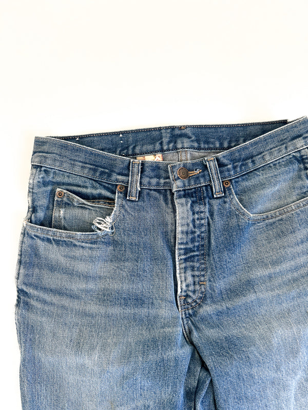 Vintage Calvin Klein Jeans, Cream and Red Back Patch - 100% Cotton, Made in USA, Size 31 — view 8