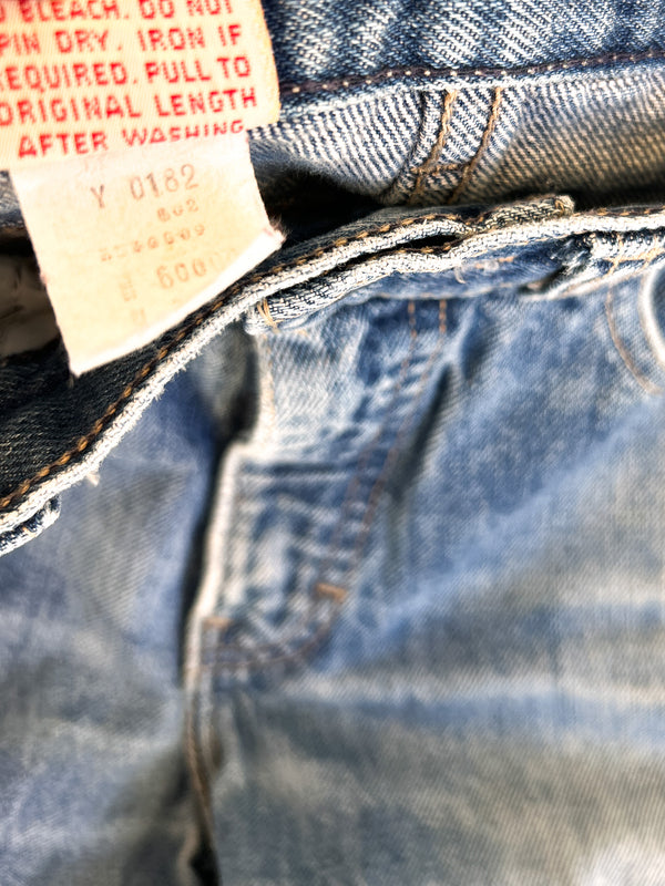 Vintage Calvin Klein Jeans, Cream and Red Back Patch - 100% Cotton, Made in USA, Size 31 — view 11
