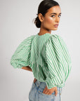 MILLE Clothing Thalia Top in Kelly Stripe