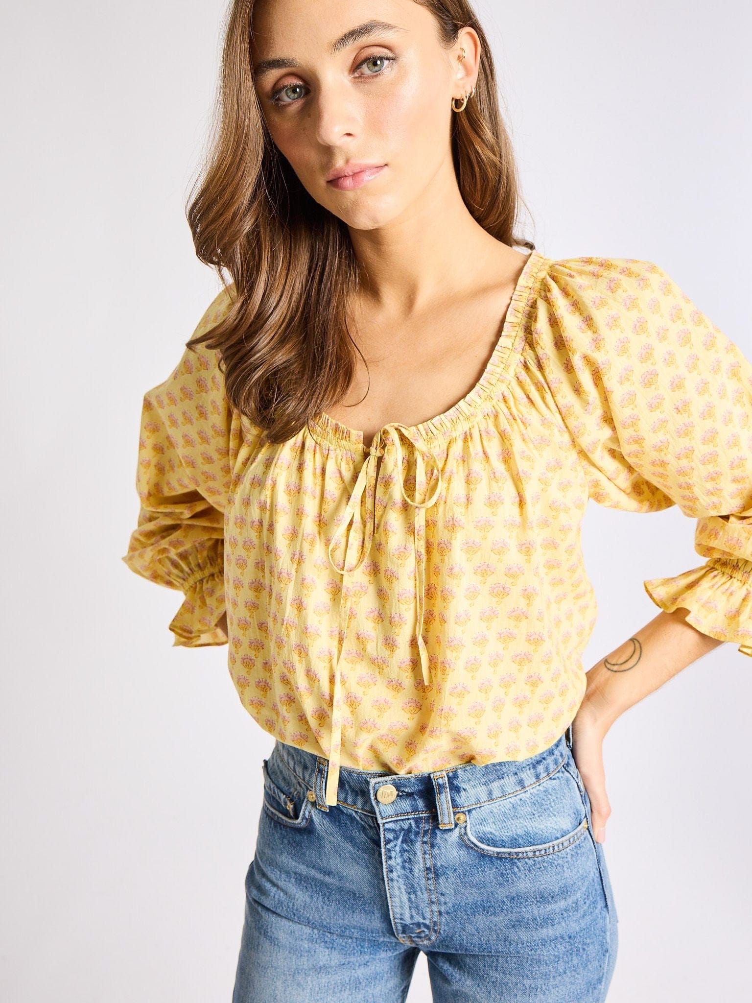 MILLE Clothing Ada Top in Buttercup
