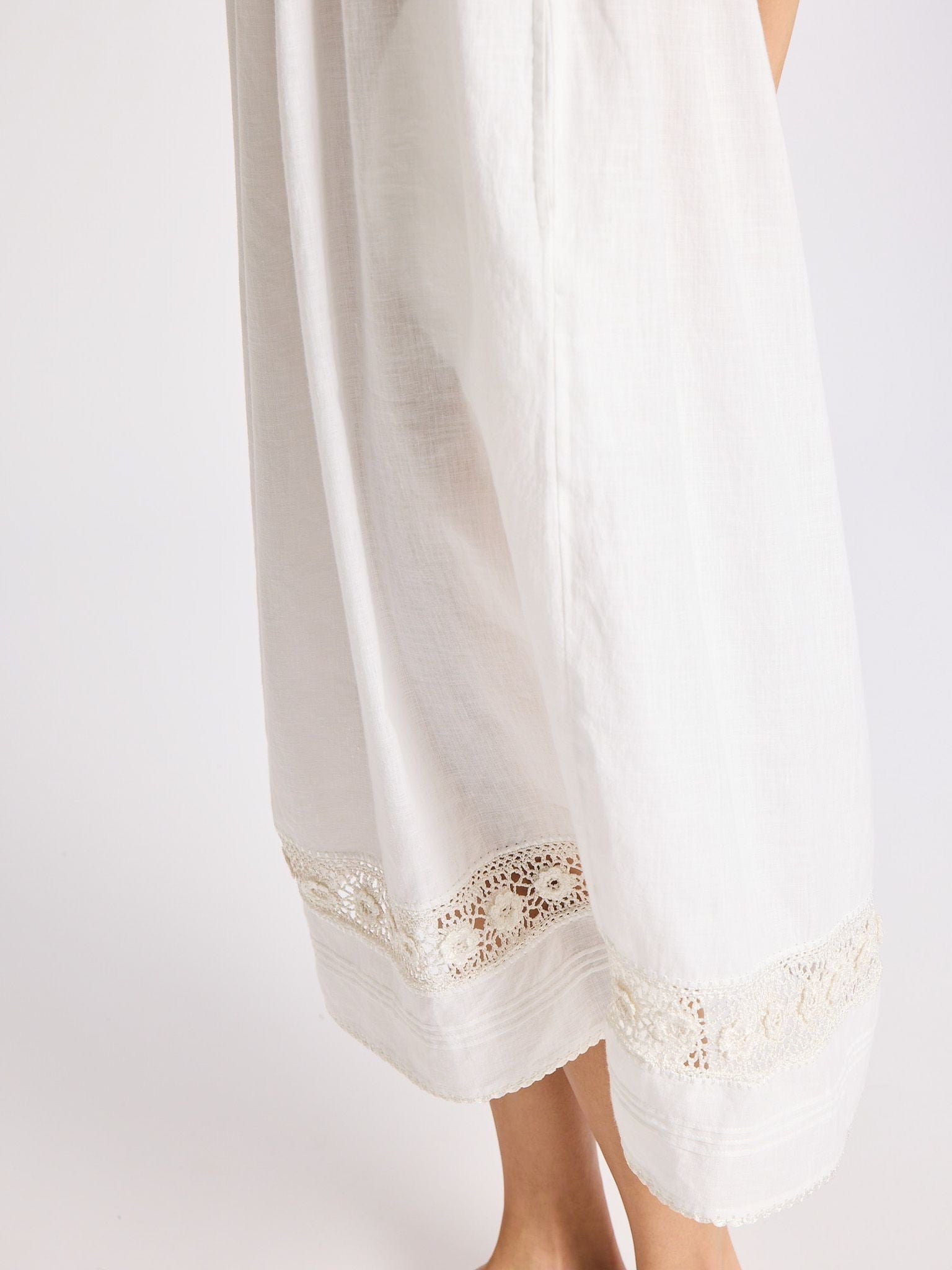MILLE Clothing Adelia Dress in White Linen