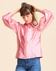 MILLE Clothing Adeline Top in Peony Taffeta
