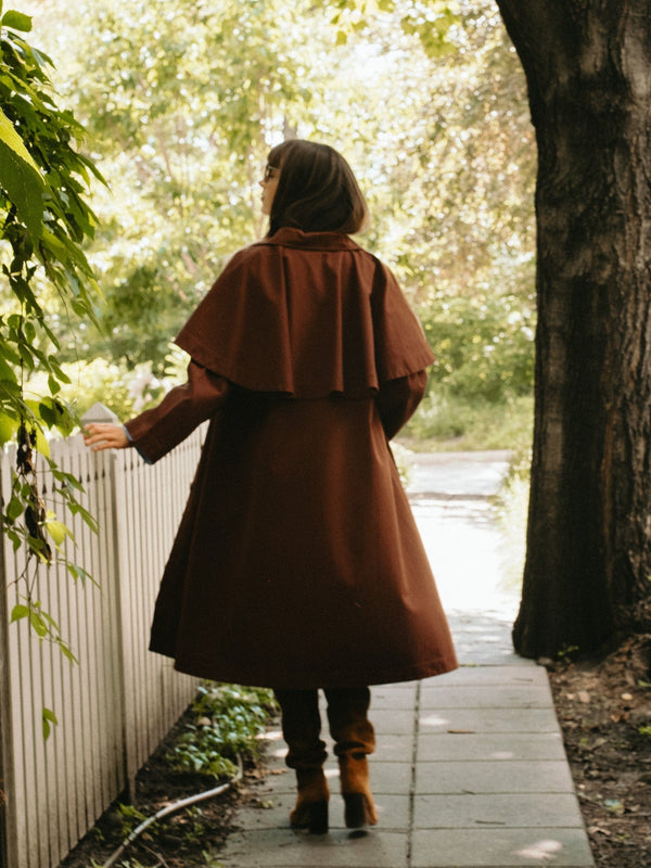 Alina Coat in Chocolate — view 18