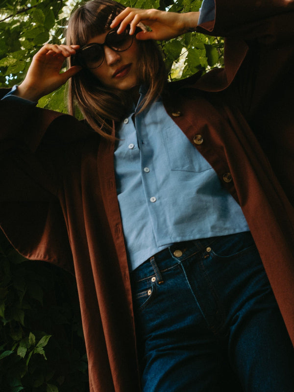 Alina Coat in Chocolate — view 17