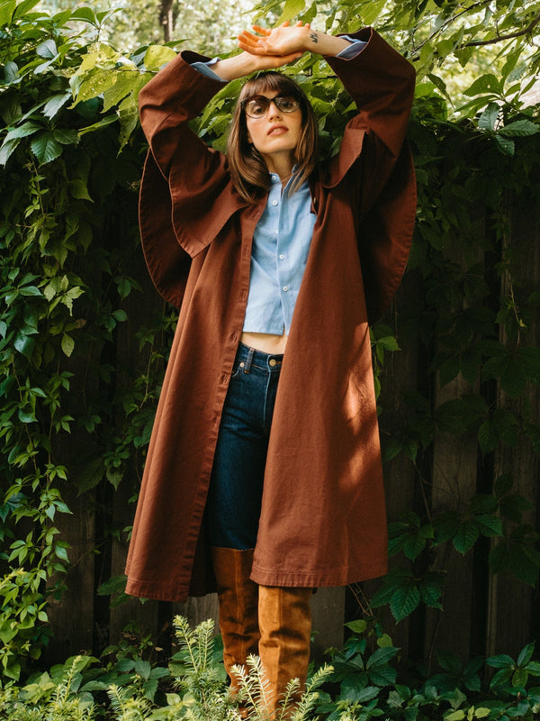 Alina Coat in Chocolate — view 15