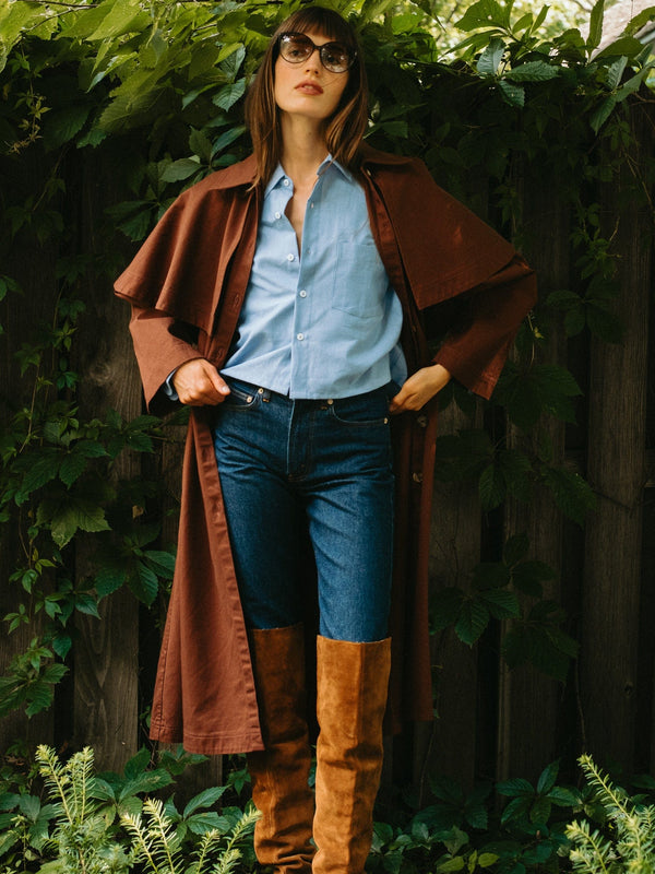 Alina Coat in Chocolate — view 4