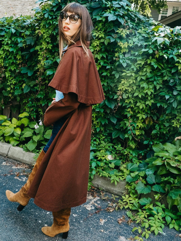 Alina Coat in Chocolate — view 2