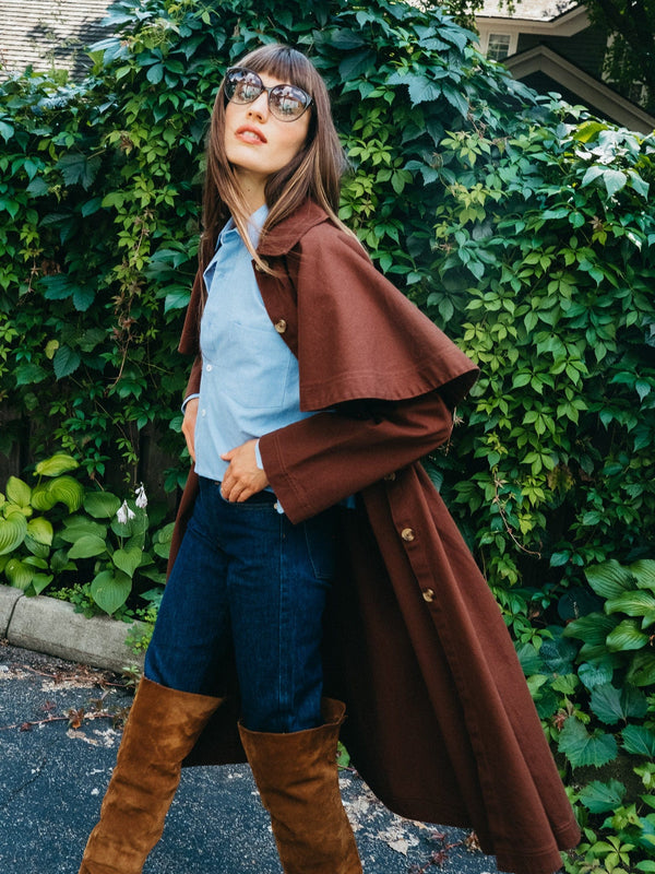 Alina Coat in Chocolate — view 1
