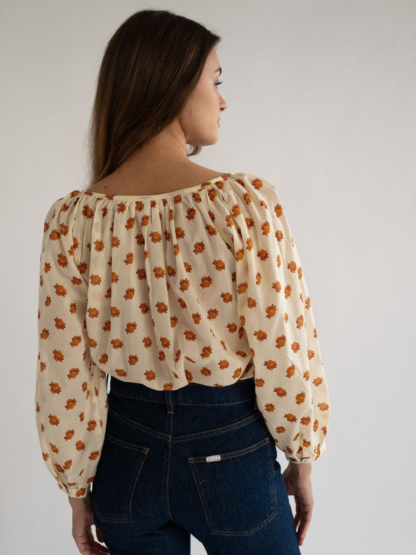 Aly Top in Honey Petite Bouquet — view 9