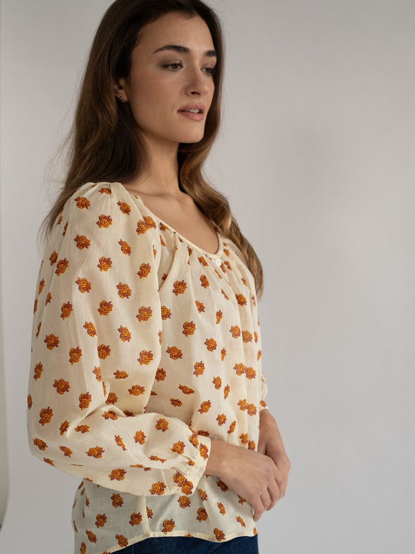 Aly Top in Honey Petite Bouquet — view 5