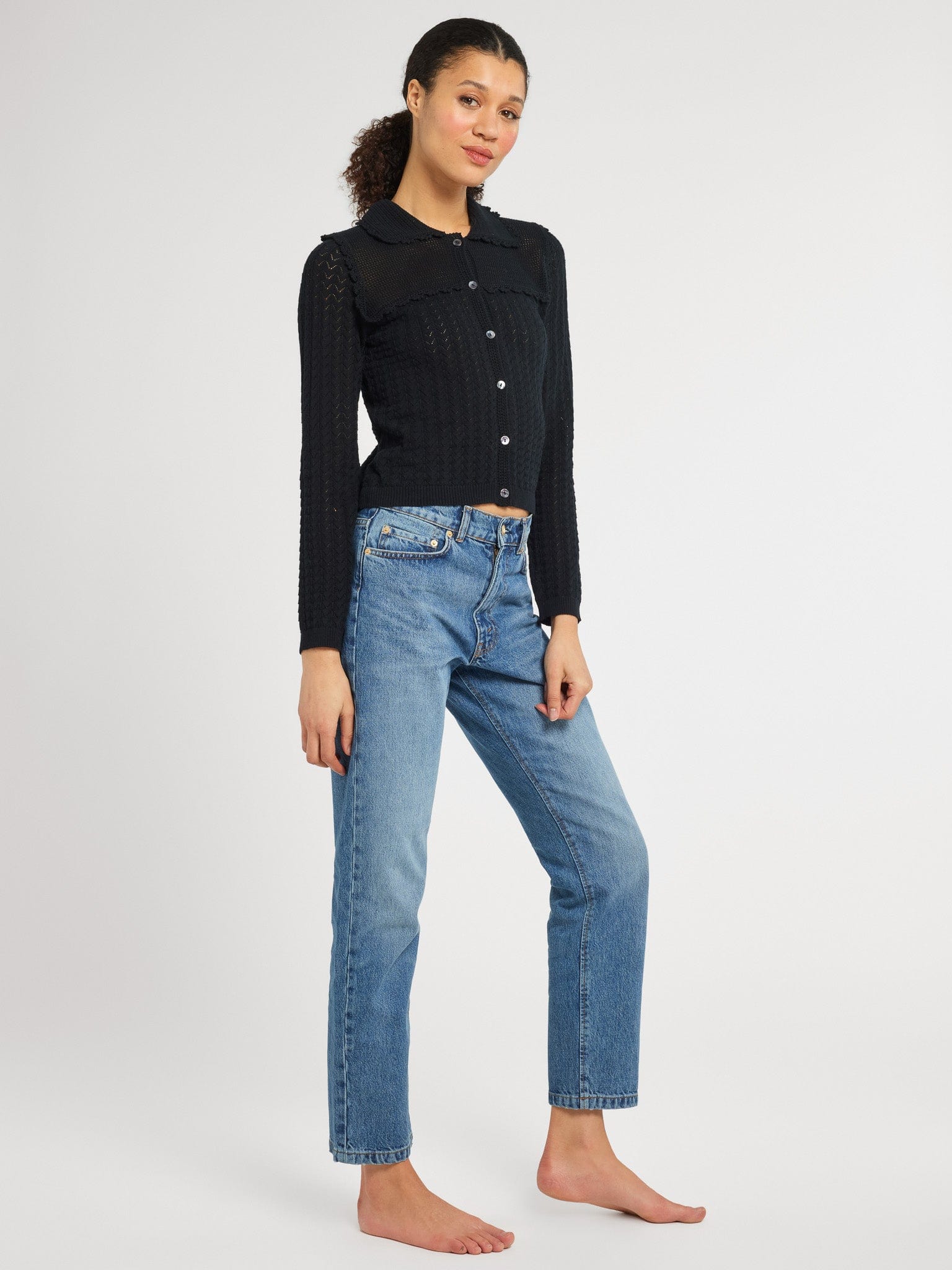 Andie Cardigan in Black – MILLE