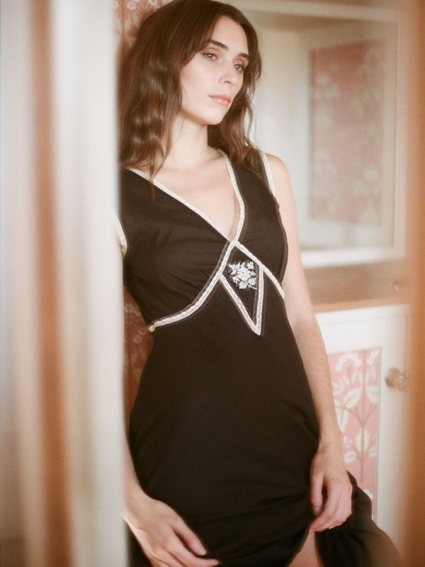 Anez Dress in Black — view 13