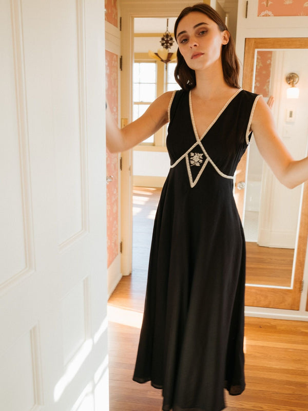 Anez Dress in Black — view 5