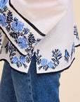 MILLE Clothing Angelica Top in Santorini Embroidery