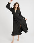 MILLE Clothing Anya Dress in Black Washed Silk