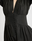 MILLE Clothing Anya Dress in Black Washed Silk