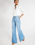 MILLE Clothing Ashton High Rise Wide Leg Flare Jean in Malibu