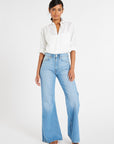 MILLE Clothing Ashton High Rise Wide Leg Flare Jean in Malibu