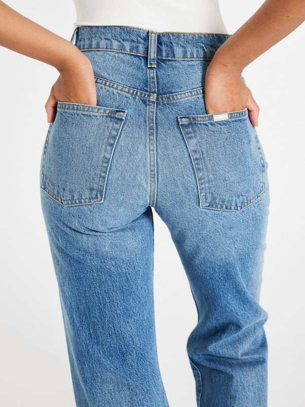 Ashton High Rise Wide Leg Flare Jean in Montecito — view 5