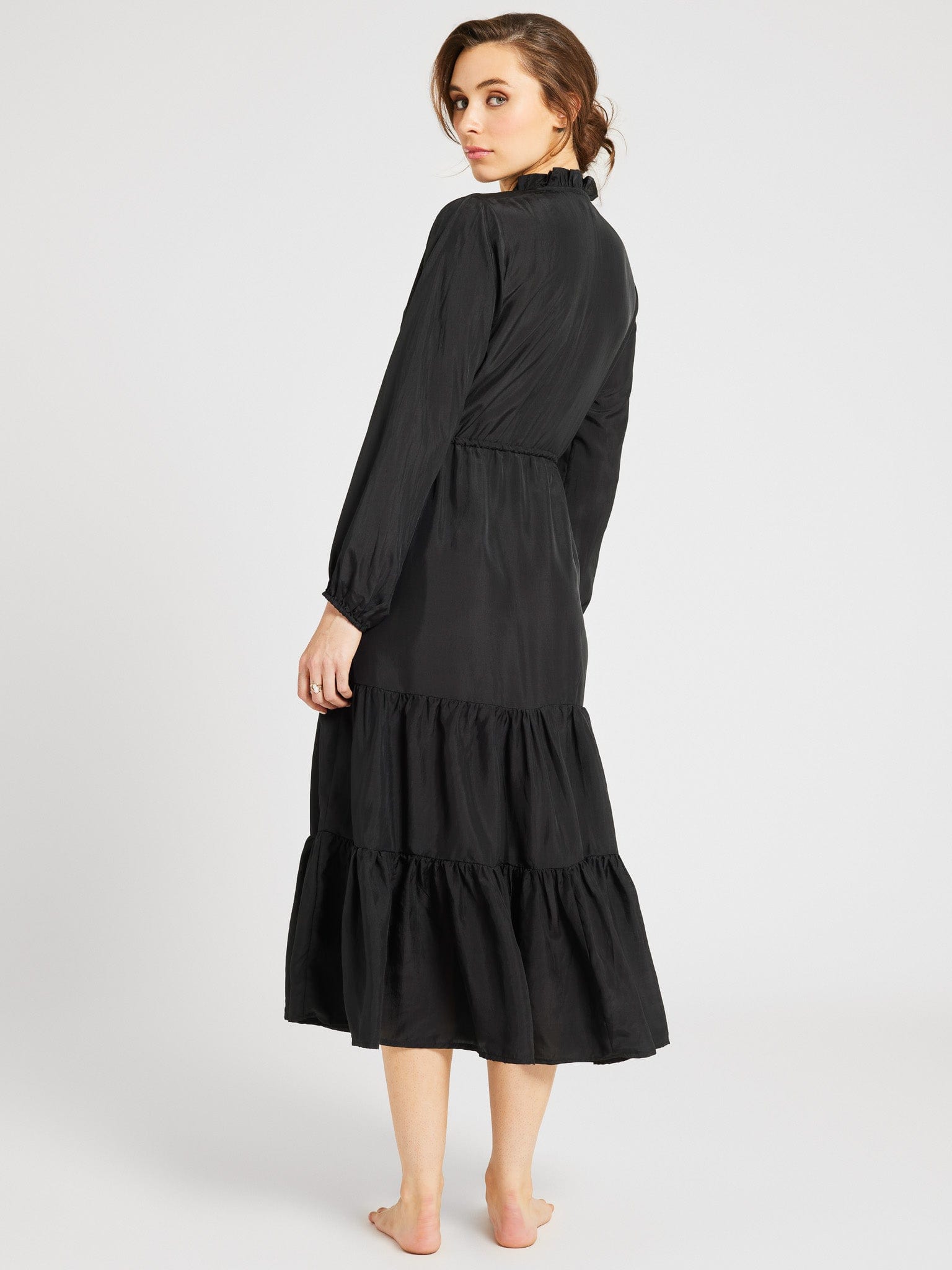 astrid silk dress Sample Gold Champagne Astrid Satin Dress