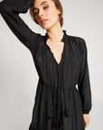 MILLE Clothing Astrid Dress in Black Silk