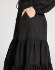 MILLE Clothing Astrid Dress in Black Silk