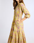 MILLE Clothing Astrid Dress in Citron Floral