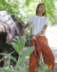 MILLE Clothing Avie Pant in Sepia Linen