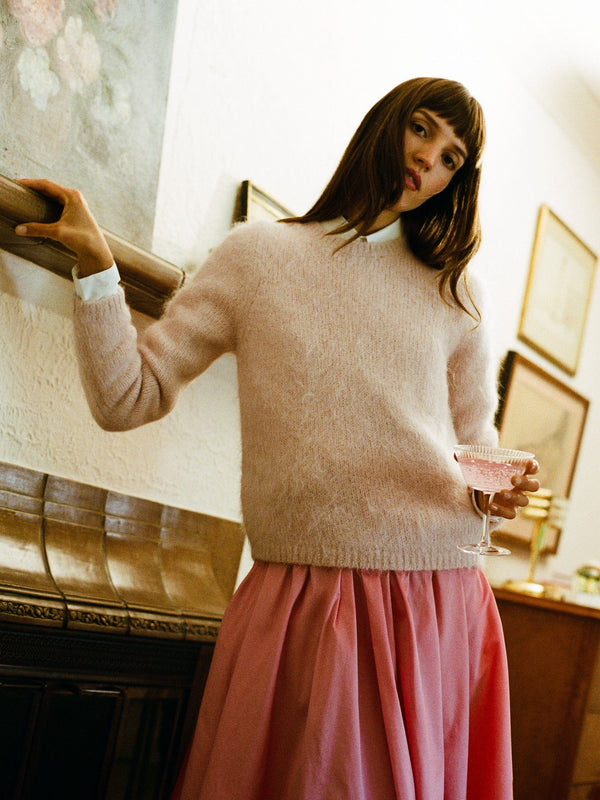 Ayla Skirt in Peony Taffeta — view 4