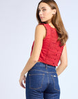 MILLE Clothing Bessie Top in Cherry Lace