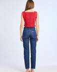 MILLE Clothing Bessie Top in Cherry Lace