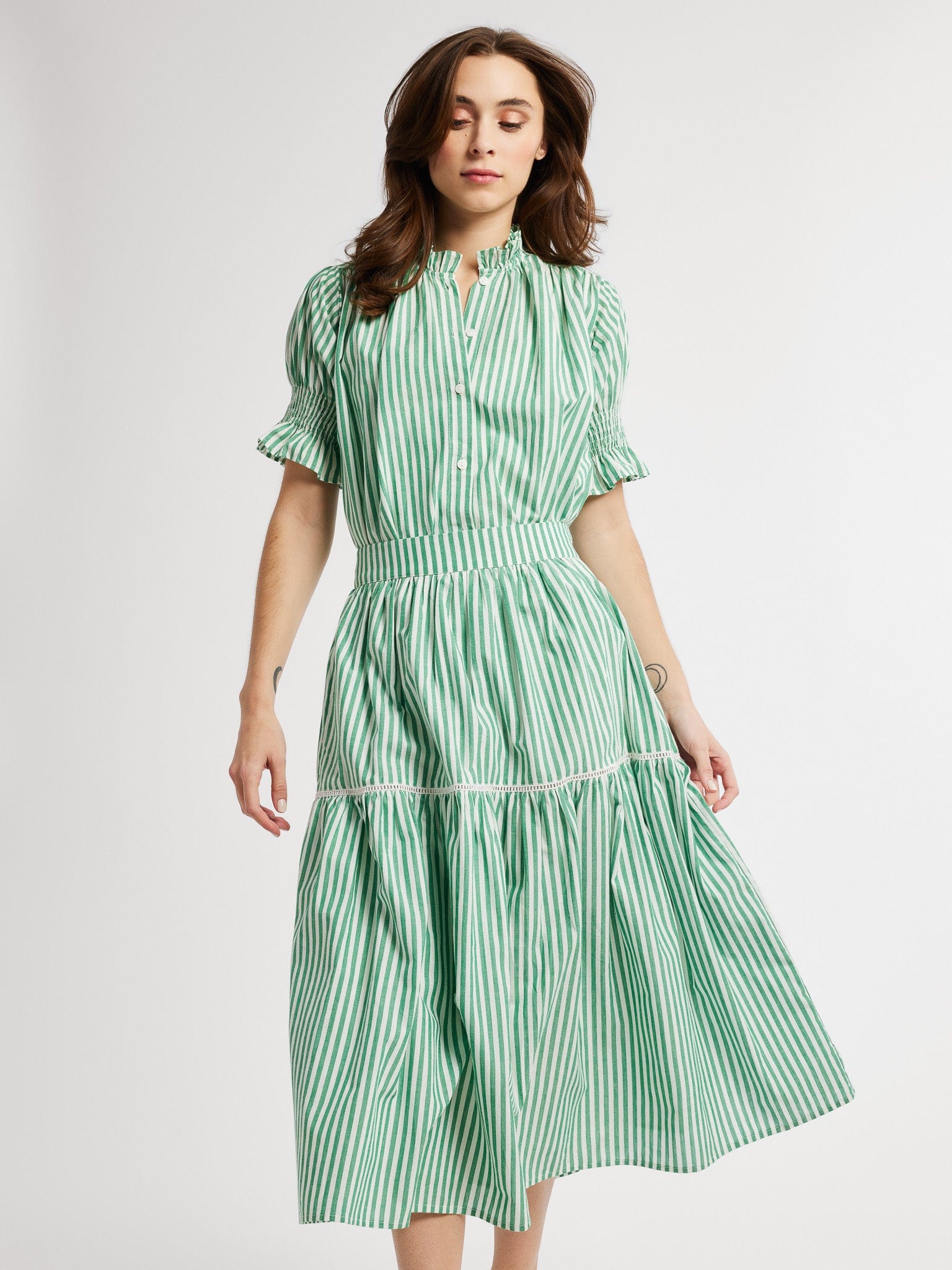 MILLE Clothing Betty Skirt in Kelly Stripe